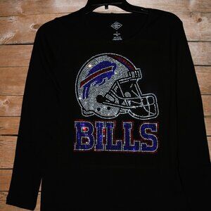 Buffalo Bills rhinestone R long sleeve shirt  XS S M L XL XXL 1X 2X 3X 4X …